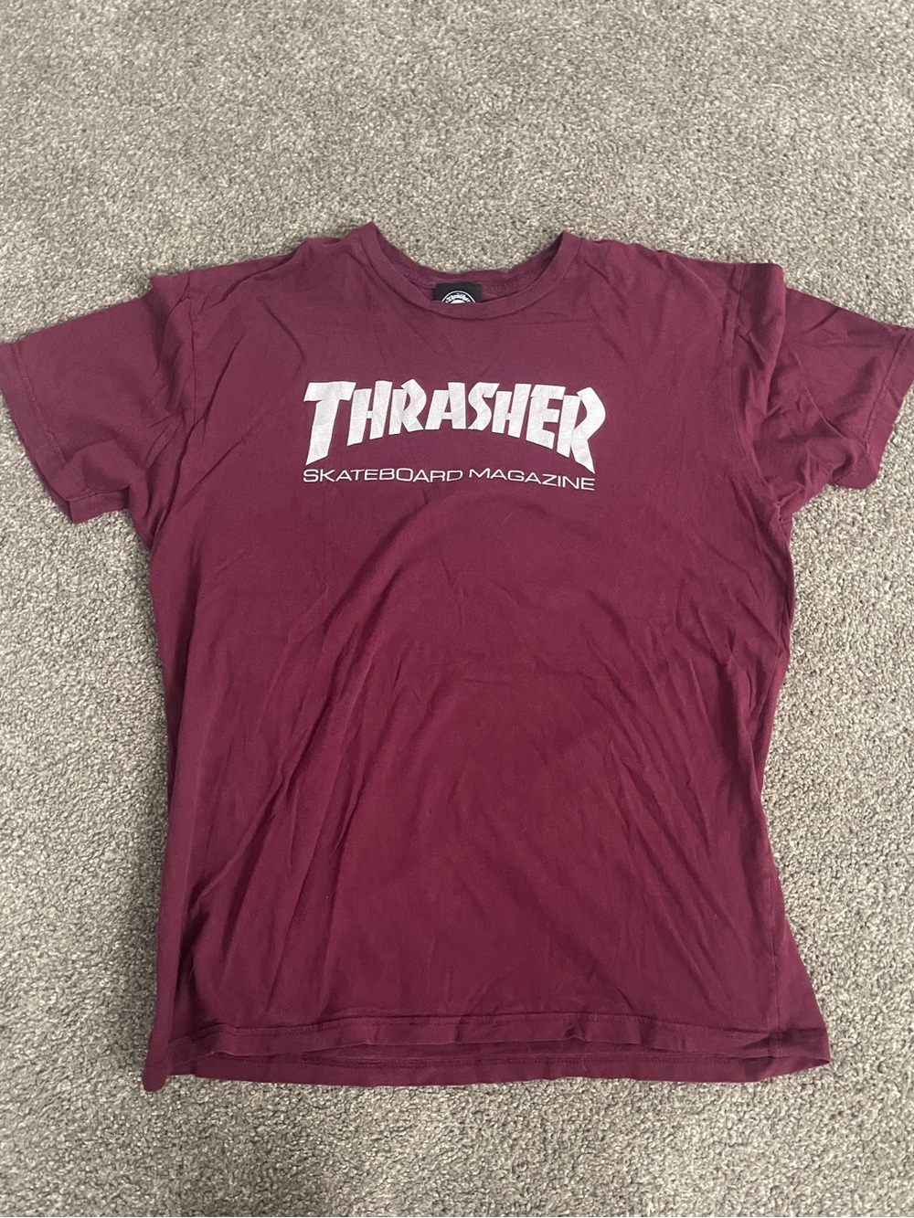 Thrasher Women's Burgundy Short Sleeve Logo Tee